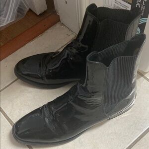 Jimmy Choo Black Glossy Leather Boots